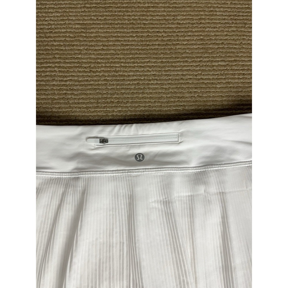 Lululemon Just Pleat It Tennis Skirt Skort White size 6 - Picture 8 of 10